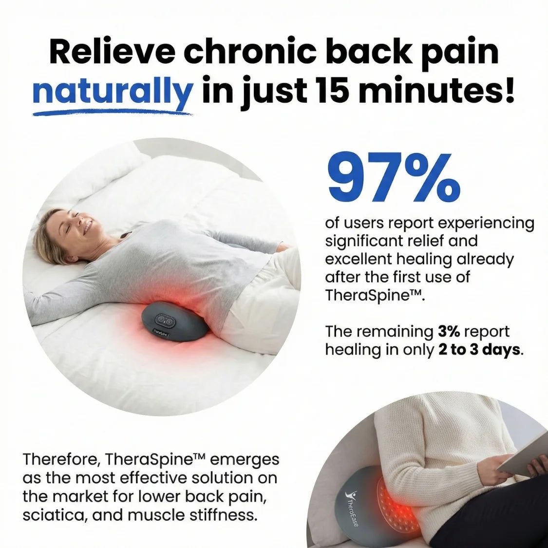 TheraSpine™ Triple Fusion Massager for Back Pain Relief