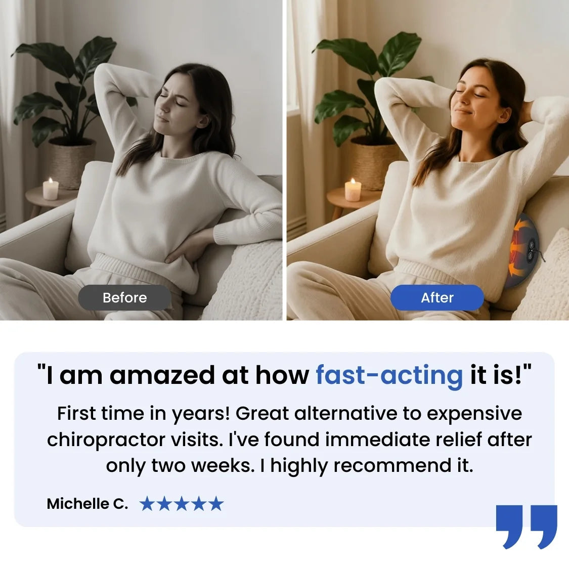 TheraSpine™ Triple Fusion Massager for Back Pain Relief